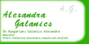 alexandra galanics business card